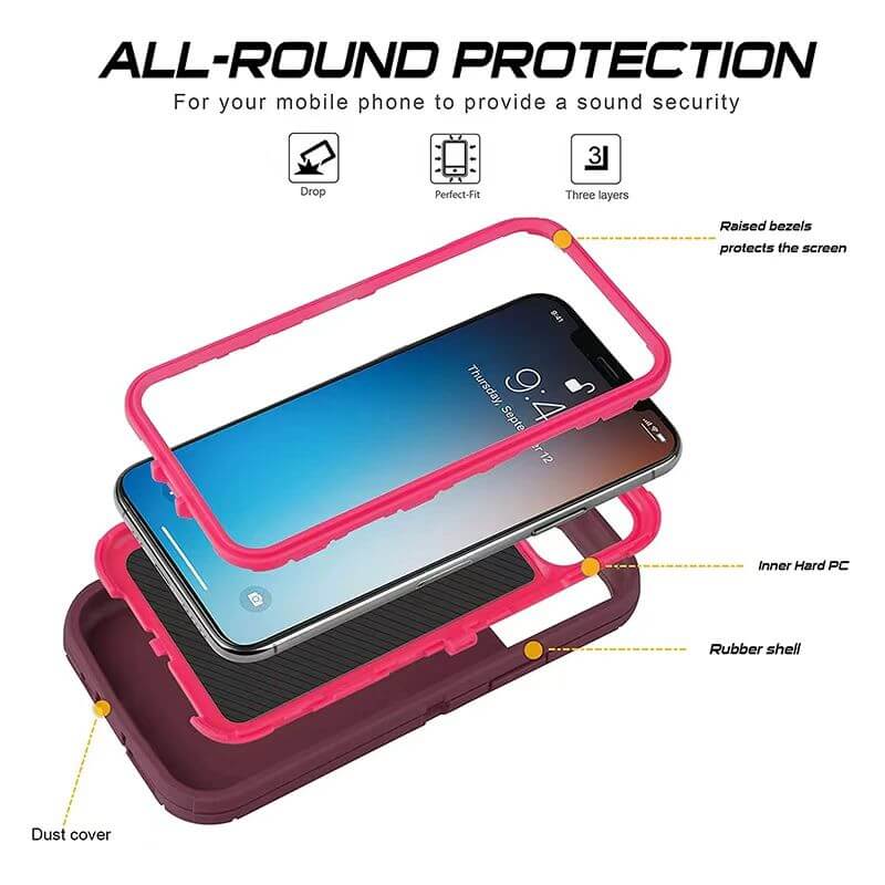 iPhone 16 Robot Triple Layer Protection Anti Shock Case