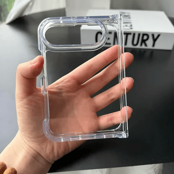 Space Crystal Clear TPU PC Hybrid Case Compatible with iPhone Duo
