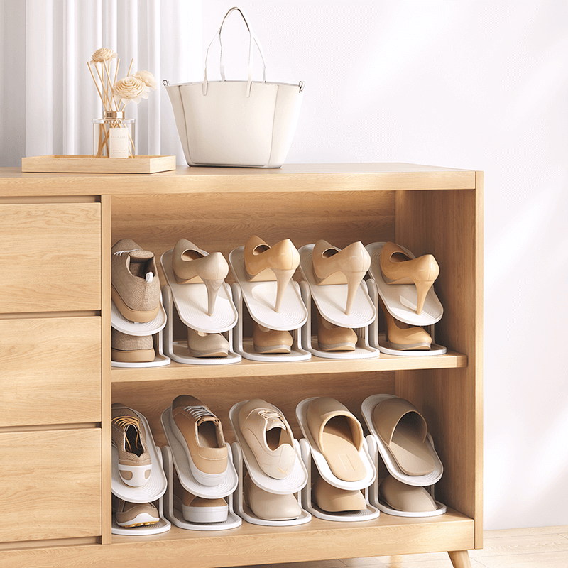 Mobie 2 Set Space Saving Shoe Rack Organizer with Adjustable Angle E24270