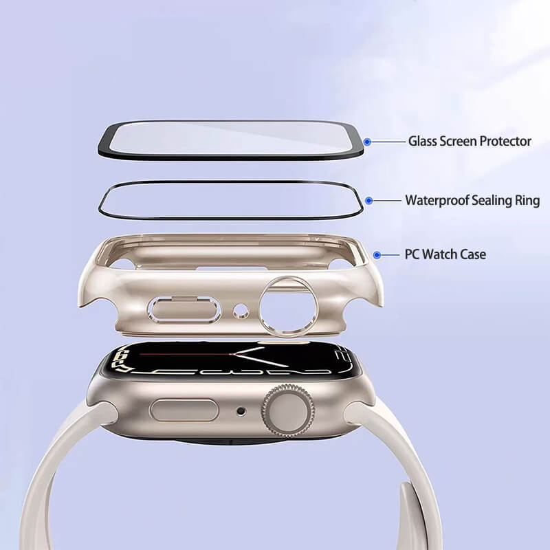 Apple Watch All-Round Clear PC Case with Glass Screen Protector 40mm