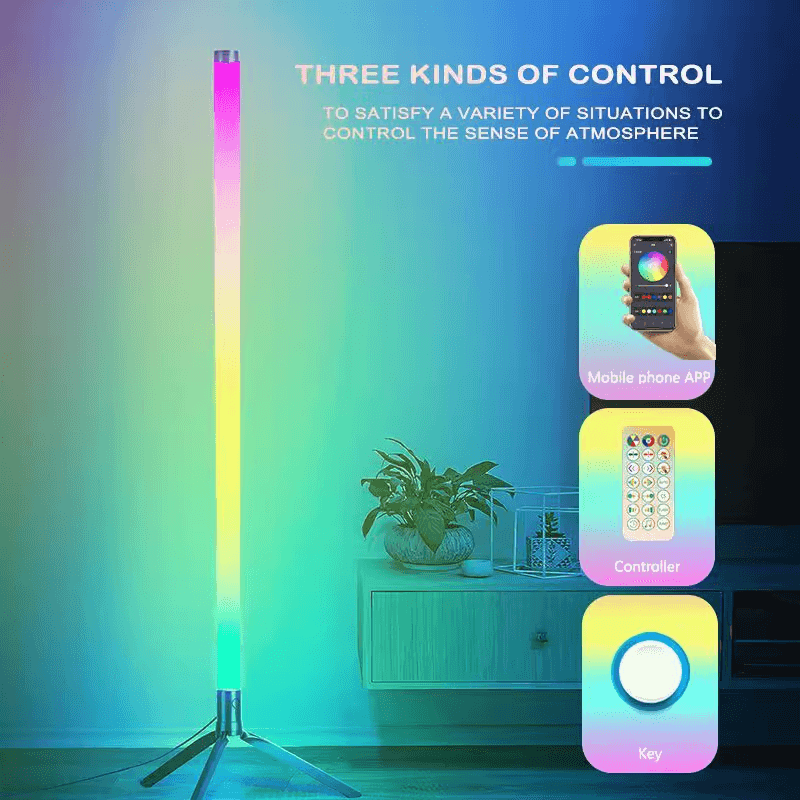 Mobie RGB Smart Floor Lamp with Sound Sync App and Remote Control