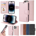 iPhone 13 Pro Max Luxury Hanman Leather 2-in-1 Wallet Flip Case With Magnet Back