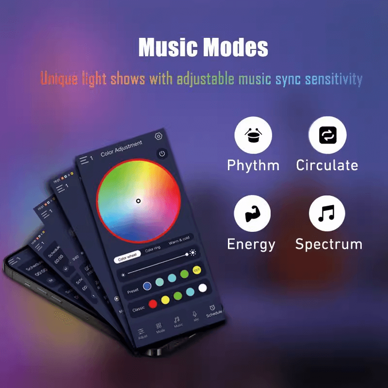 Mobie RGB Smart Floor Lamp with Sound Sync App and Remote Control