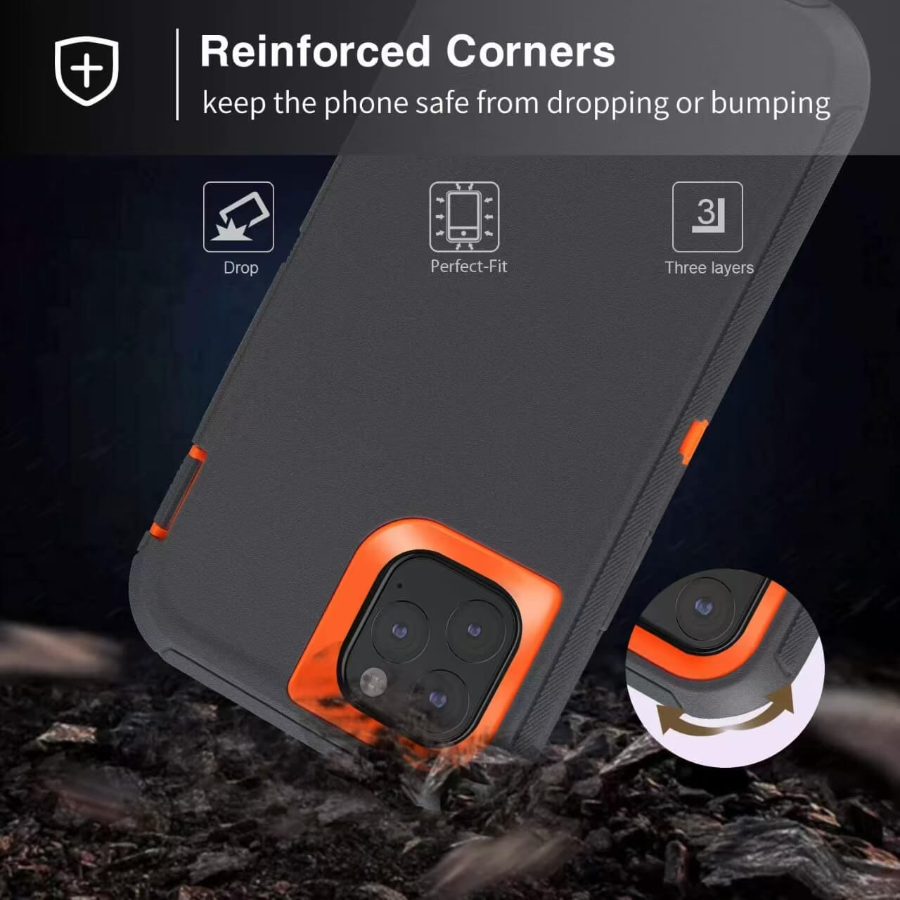 iPhone 16 Robot Triple Layer Protection Anti Shock Case