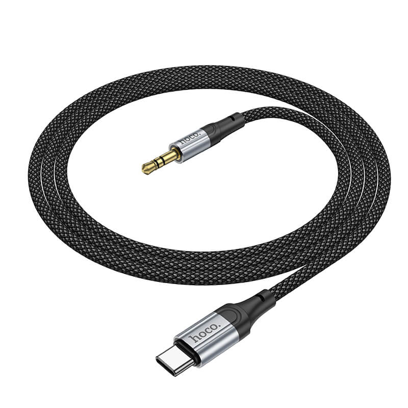 hoco Braided Nylon Universal Type-C to 35mm Aux Audio Cable 1m UPA26