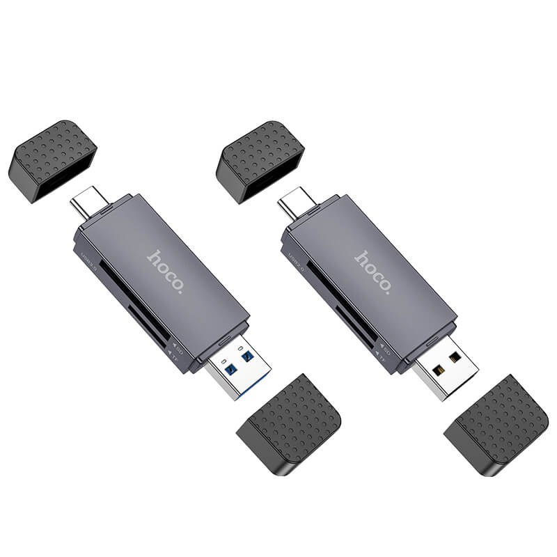hoco USB-C & USB-A High Speed Card Reader for SD & TF Card HB45