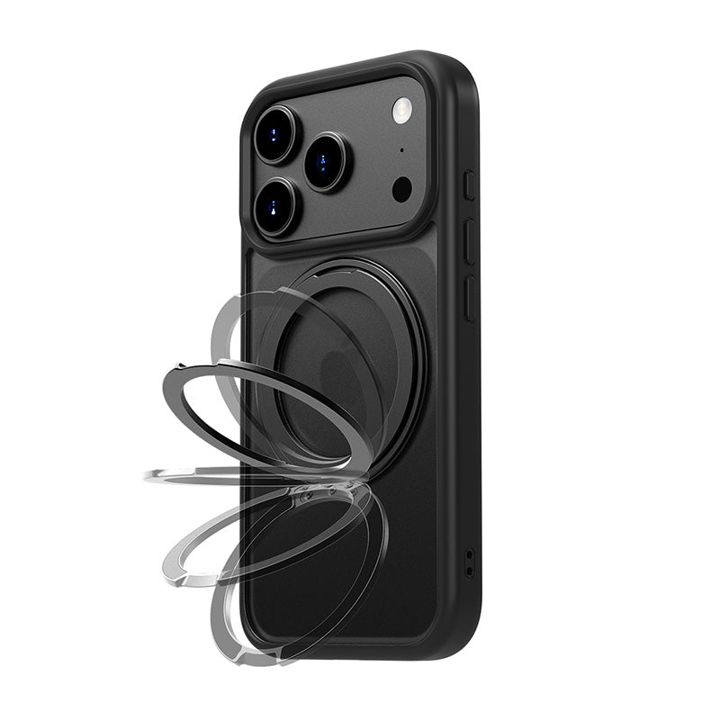 iPhone 17 Pro Max 360° Rotating Ring Stand Magsafe Phone Case