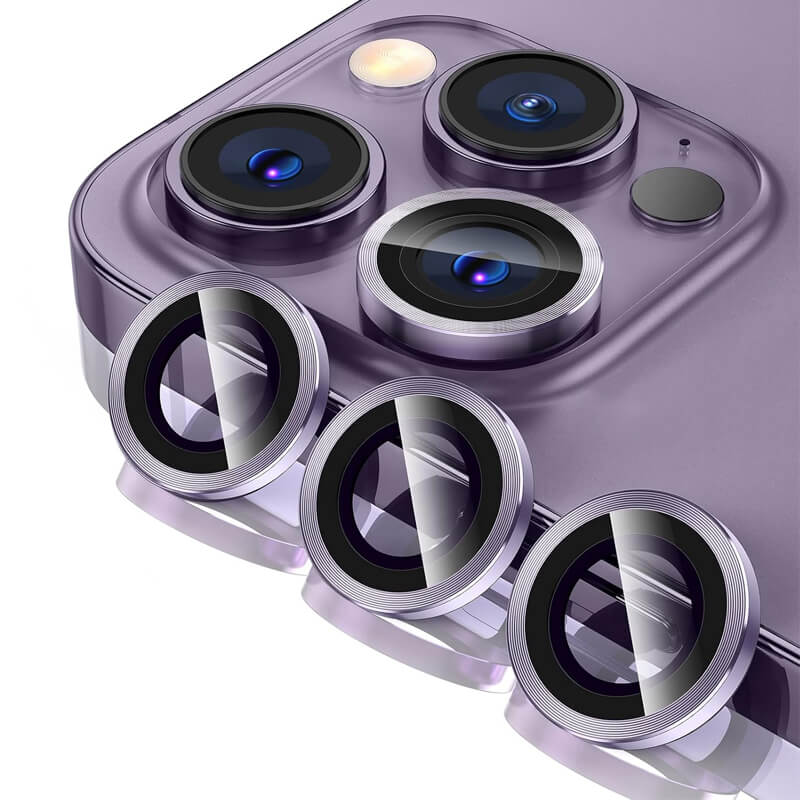 iPhone 14 Pro Max 9H Multicolor Tempered Glass Individual Camera Lens Cover Protector