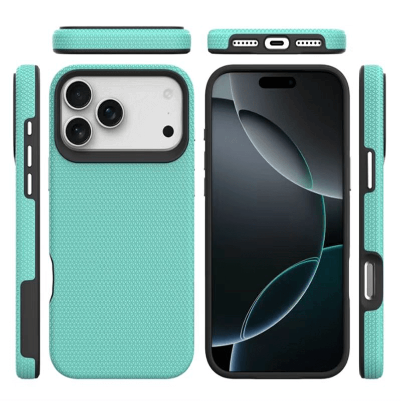 iPhone 17 Pro Max Military Shockproof TPU PC Dual Layer Triangle Magsafe Case
